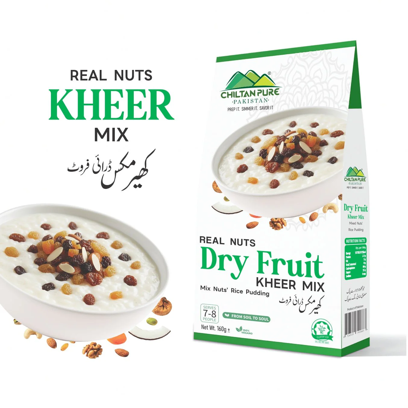Real Nuts Kheer / Real Nuts Kheer Mix / کھیر مکس ڈرائی فروٹ / Reel Nuts Kheer Recipe / 160gm±