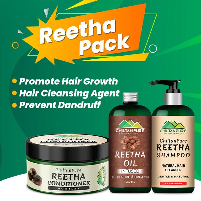 Reetha Pack - Natural Hair Cleanser, Prevents Hair Loss & Dandruf