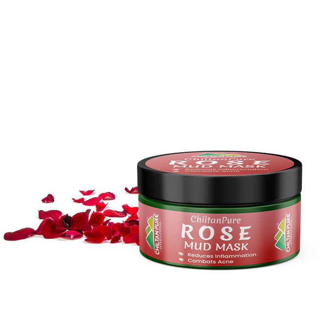 Rose Mud Mask - Brightens Skin, Shrinks blackheads Absorb Excess Oil Boosts Blood Circulation
