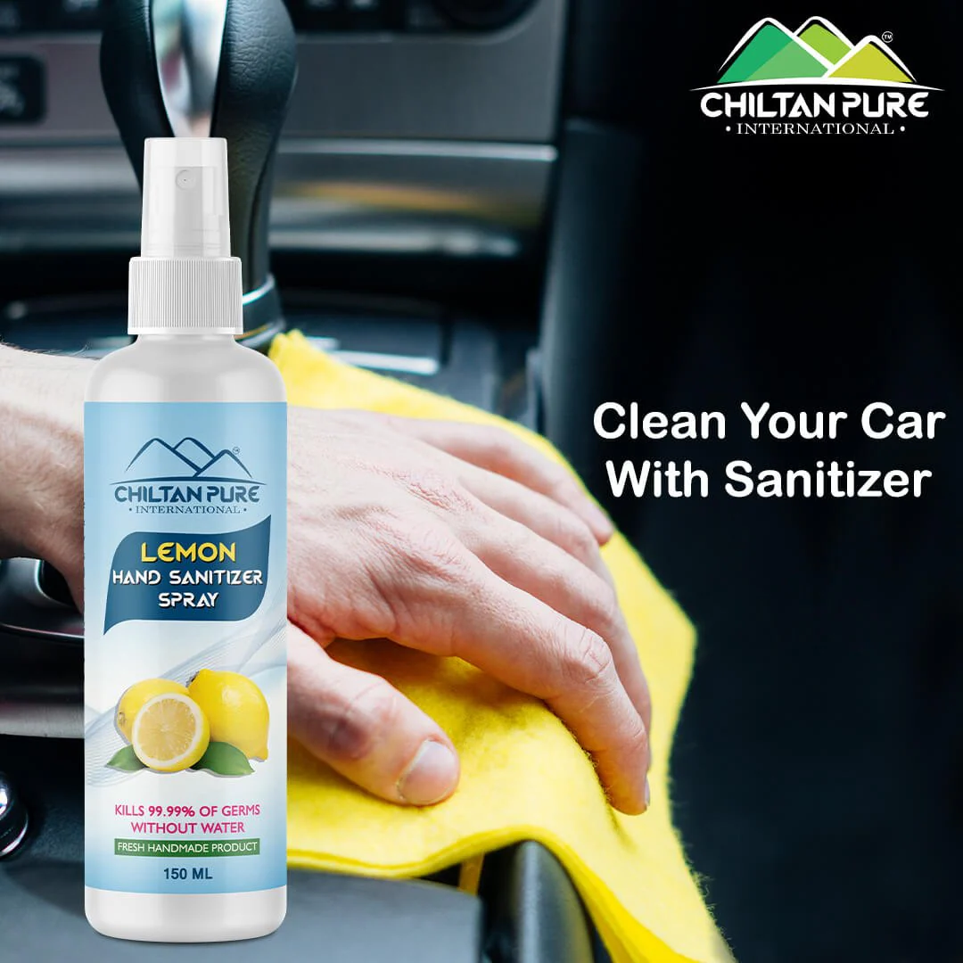 Lemon Hand Sanitizer Spray – Kills 99.9% Germs & Virus without Water - Image 2