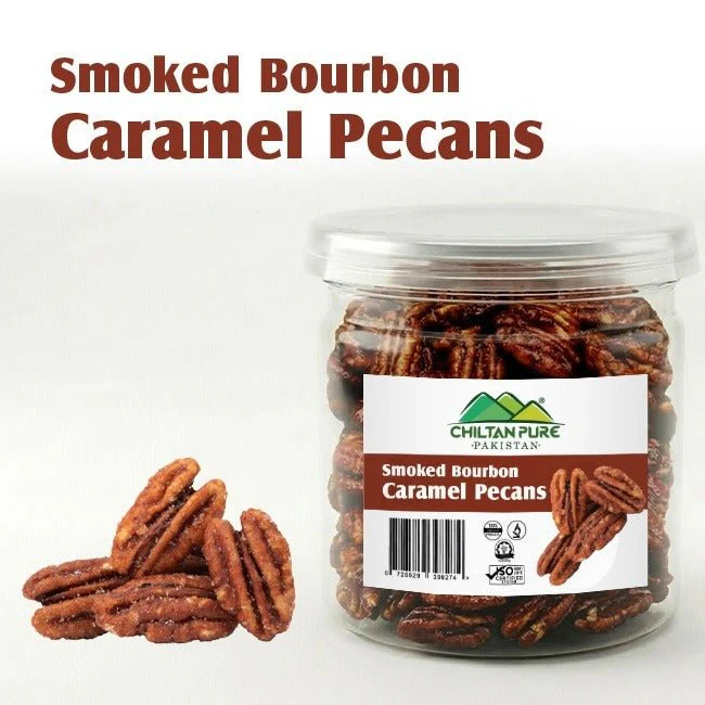 Smoked Bourbon Caramel Pecans / اسموکڈ برابن کیرامل پیکنز