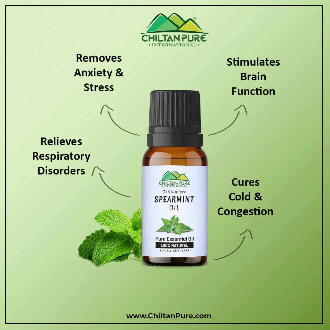 Spearmint Essential Oil – Disinfectant, Stimulates Brain Function, Relieves Spasms, Cures Cold & Congestion - Image 2