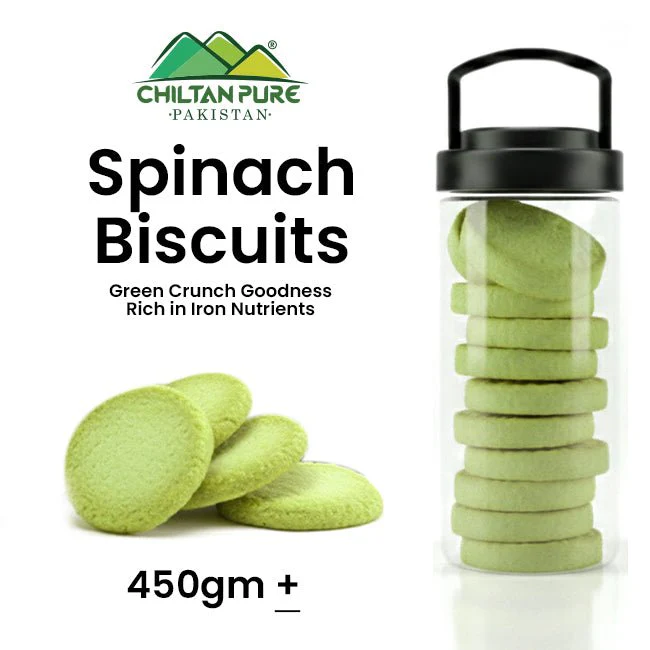 Spinach Biscuit / Spinach Cookies / Made With Organic Desi Butter, Bakery Biscuit
