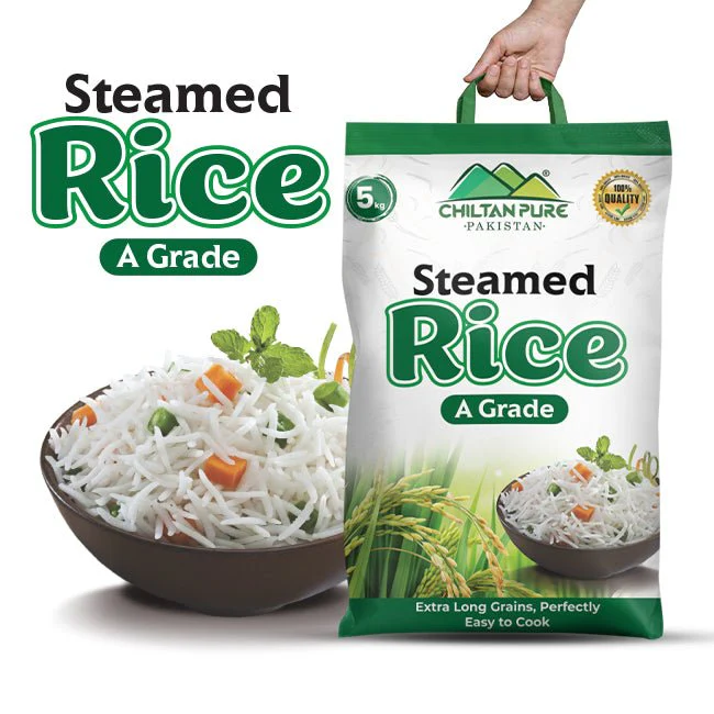 Steamed Rice / (بھاپ والا چاول) / Soft Texture Pure Aroma Everyday Wellness / 5kg