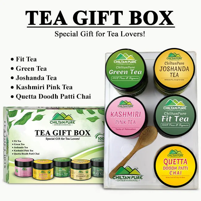 Tea Gift Box - 100% Premium Quality, Gives Relaxing Sensation, Boosts Energy, Reduces Weight Loss, Keeps You Healthy & Fit