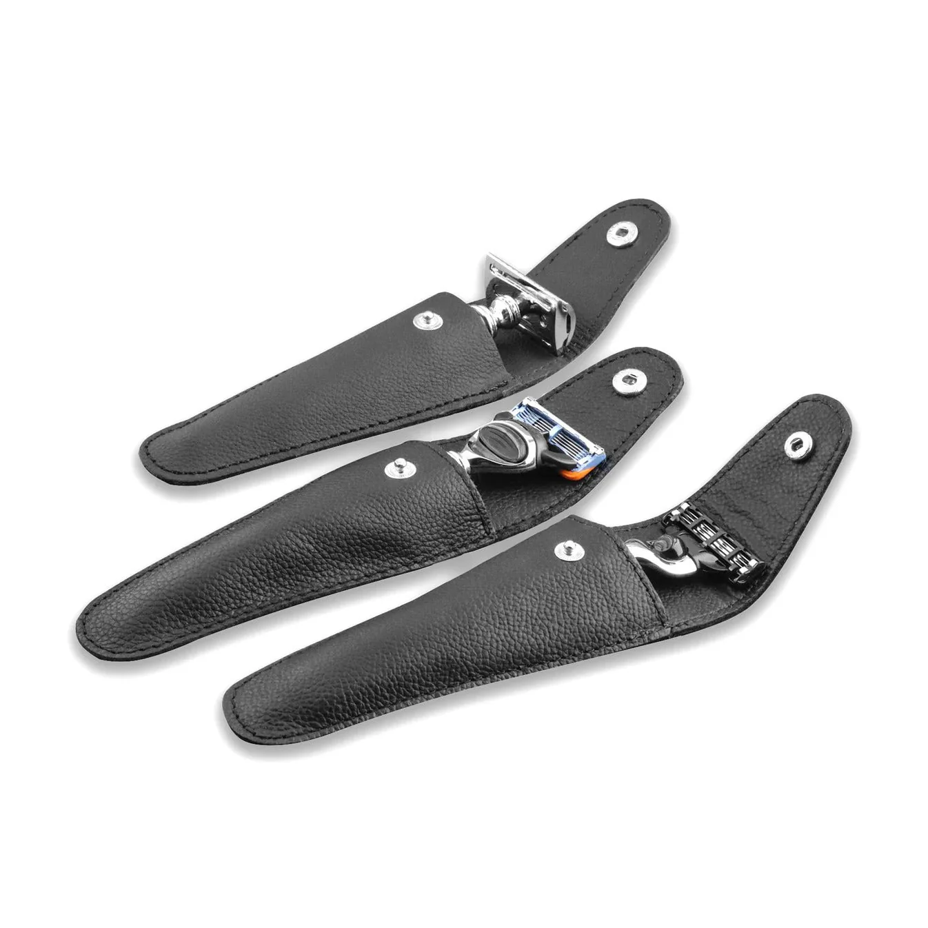 Travel Razor Case – Compact Black Pouch for Safety Razors - Image 4