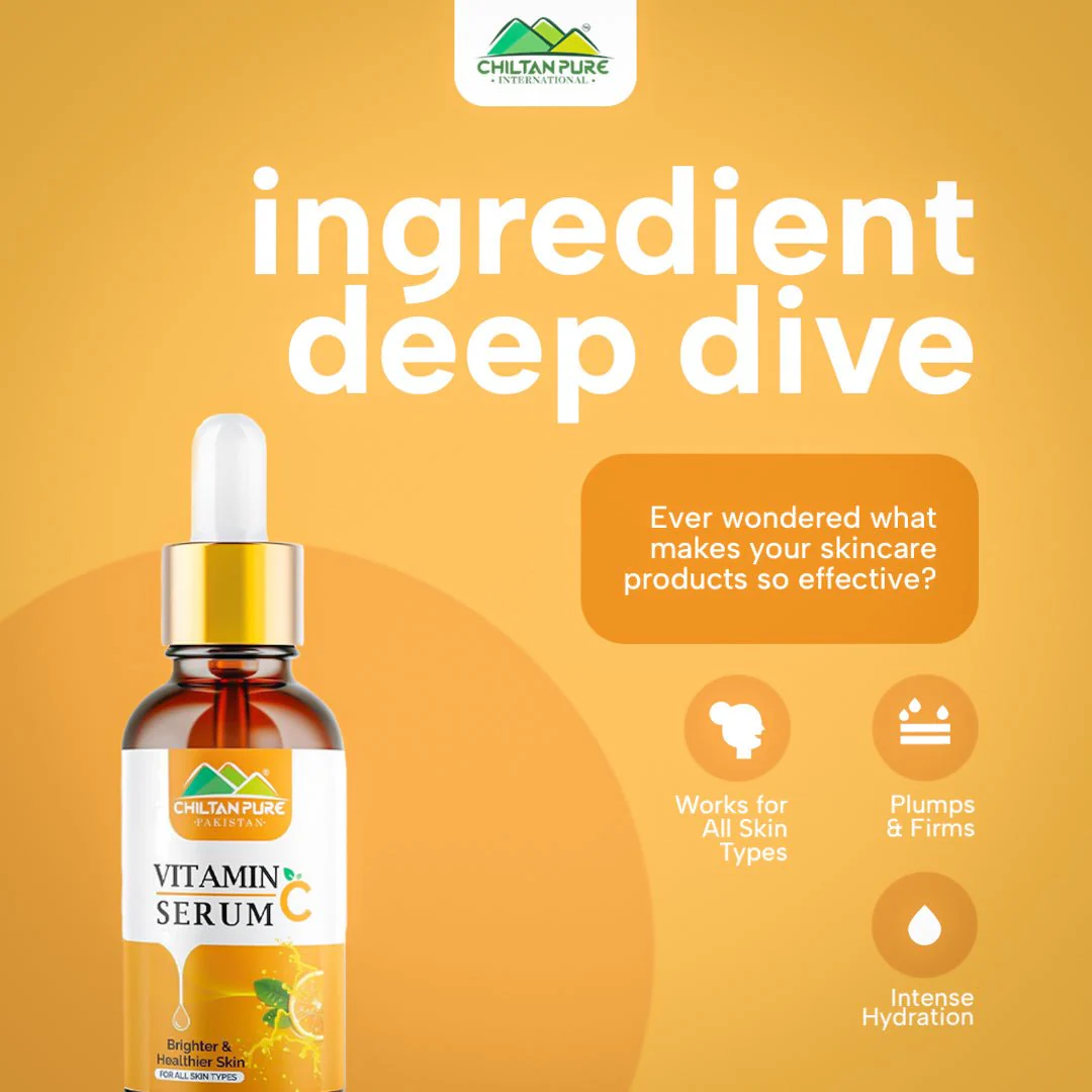Vitamin C Serum 🍊 for Face (وٹامن سی سیرم) - Best for Reducing Wrinkles, lines & Dark Circles also Promotes Shiny and Healthier Skin - Image 3